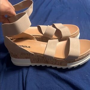 Soda brand Women's Tan Platform Sandals